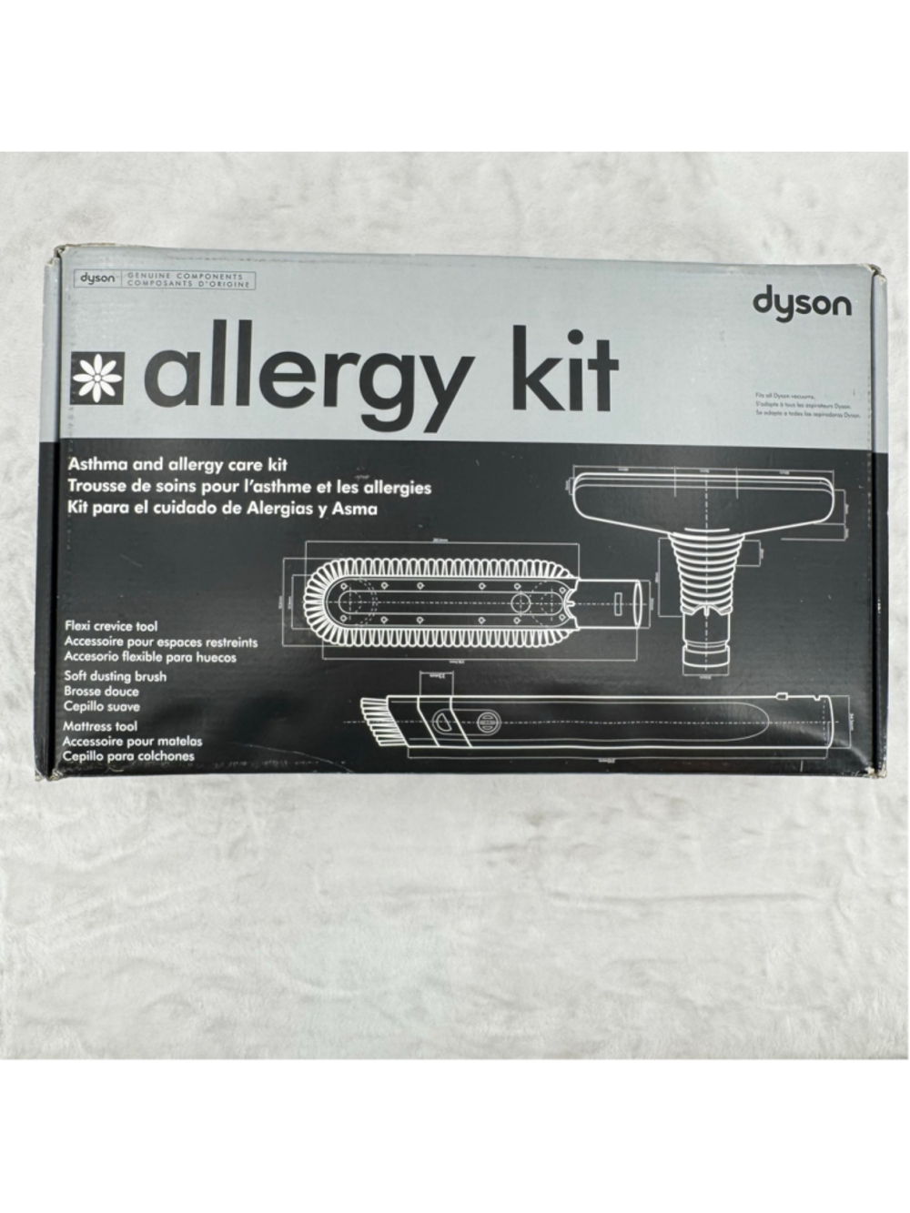 Genuine Dyson Vacuum Attachment Tools Mini Turbine Allergy & Asthma Kit 8 Pieces